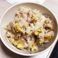 L9OUN0☆'s cooksnap of when they made ☺炊飯器で簡単♪ベーコン入り洋風栗ご飯☺.
