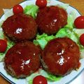 55才のおじさん's cooksnap of when they made ソースが自慢のハンバーグ(基本タネ).