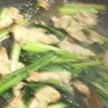 クックBKYN9D☆'s cooksnap of when they made 簡単3分！小松菜と豚肉のにんにく醤油炒め.