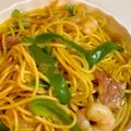 ゆっくん1129's cooksnap of when they made 和風ペペロン？エビとピーマンの辛口パスタ.