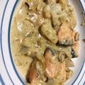 ♪choko♪'s cooksnap of when they made 鮭とアスパラのレモンクリーム煮.
