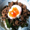 しろねこにやん's cooksnap of when they made ネギ大量消費☆太ネギ丼・挽肉は脇役.