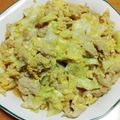 55才のおじさん's cooksnap of when they made 豚肉とキャベツの豆腐玉子炒め.