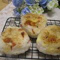 masakohママ's cooksnap of when they made ベーコンチーズの焼きおにぎり♪.