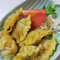 LOKImama's cooksnap of when they made かぼちゃとツナの餃子包み揚げ！.