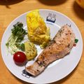 しましまあひる's cooksnap of when they made 簡単！サーモンのバジルオイル焼き.
