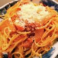 68tm1025's cooksnap of when they made 食べ過ぎ注意！トマトソースパスタ☆.