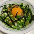 sayaendo＊'s cooksnap of when they made 簡単美味しい☆ねぎたまノリノリ納豆ごはん.