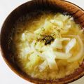 azbjbn's cooksnap of when they made キャベツと玉ねぎの炒め味噌汁♡.