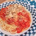 ゴーゴーきむち's cooksnap of when they made ＊ツナのトマトソースパスタ＊.