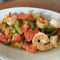 BOZ！'s cooksnap of when they made エビとゴーヤとトマトのアヒージョ炒め.