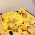 a8com's cooksnap of when they made 秋はさつま芋とたくあんのポテサラ.