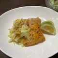 馬っしー's cooksnap of when they made サーモンのソテー*焦がしバター醤油レモン.