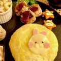 ひさピー's cooksnap of when they made 茶巾でぴえん　簡単　キャラ弁♪ ぴえん.