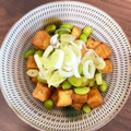スヌーピー428's cooksnap of when they made 簡単・厚揚げと枝豆のわさび醤油あえ.