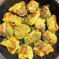 カメ々's cooksnap of when they made 鶏もも肉のカレーチーズパン粉焼き♪簡単.