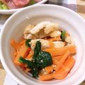 みるくクロワッサン's cooksnap of when they made 小松菜と人参の油揚げナムル.