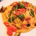 Mizzelle's cooksnap of when they made トマトとナスとバジルの夏パスタ.