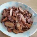 ねこのおかあさん☆'s cooksnap of when they made 牛肉と新ごぼうの甘辛煮.