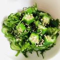 azbjbn's cooksnap of when they made オクラ☆きゅうり☆大葉の爽やか酢の物.