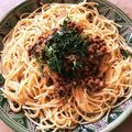 みんんみん's cooksnap of when they made 大葉と納豆の和風パスタ.