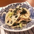 ピーチ★'s cooksnap of when they made 蓮根と生ワカメのシーザーゴマドレサラダ.