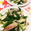 猫のミイヤ's cooksnap of when they made ほうれん草とソーセージとエリンギの炒め物.