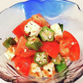 LIUE☆EXM31's cooksnap of when they made オクラとトマトのクリームチーズおかか和え.