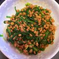 saaatm♡'s cooksnap of when they made にら納豆…にら大量消費♩.
