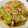わかゆずmama's cooksnap of when they made きゅうりとカニかまと春雨の中華風サラダ☆.