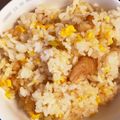 スキママ's cooksnap of when they made 鶏皮で作る親子チャーハン.