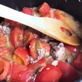 まーきゅ's cooksnap of when they made 時短＊簡単＊サバ缶とトマトのにんにく炒め.