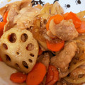 ネコ家族's cooksnap of when they made 蓮根と人参と豚肉のピリ甘辛炒め。.