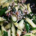 mary_39's cooksnap of when they made きゅうりの大葉梅じゃこポン酢和え.