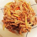 TAMAヒメ's cooksnap of when they made まこもたけ丼【胎内市学校給食】.
