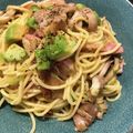 ゆーひmama's cooksnap of when they made アボカドとベーコンのオイルパスタ.