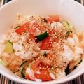 あーこ姐's cooksnap of when they made ✾焼き鮭と野菜のサラダ感覚の混ぜ寿司✾.