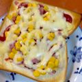 マダムキュリー's cooksnap of when they made 冷凍保存可！簡単ピザトースト.