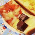 ゆいmaru3's cooksnap of when they made ジャムチョコピザトースト★おやつトースト.