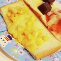ゆいmaru3's cooksnap of when they made コーンバターピザトースト★おやつトースト.