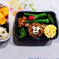 ナリボー's cooksnap of when they made キャラ弁＊くまちゃん＊ハンバーグ.