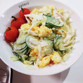 ☆はなちゃん☆☆'s cooksnap of when they made 卵とハムときゅうりとキャベツのサラダ.