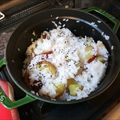 yu091's cooksnap of when they made ストウブで炊く さつまいもご飯.