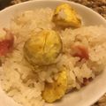 ＊葉っぱちゃん＊'s cooksnap of when they made ☺炊飯器で簡単♪ベーコン入り洋風栗ご飯☺.