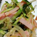 みさしおん☆'s cooksnap of when they made 生ワカメともやしときゅうりとハムのナムル.