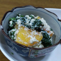 や～たん食堂's cooksnap of when they made 柿とほうれん草の白和え.