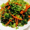 seacomet's cooksnap of when they made カブの葉とニンジンのおかか炒め.