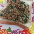 花花里's cooksnap of when they made 和風ネバネバトースト.