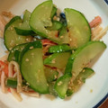 年中ねぼすけ's cooksnap of when they made きゅうりとカニカマのオイスターソース和え.