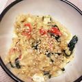 お弁当JD's cooksnap of when they made オートミール、カニカマ、ワカメの卵雑炊♪.